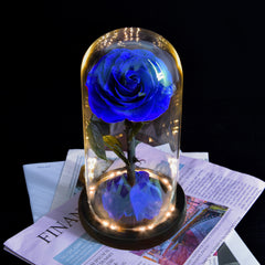 Forever Rose Everlasting Rose with LED Lights 3 Days Delivery - Purple