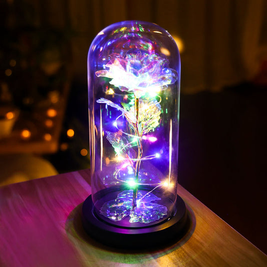 Galaxy Rose with LED Lights Anniversary Gifts 3 Days Delivery - Galaxy