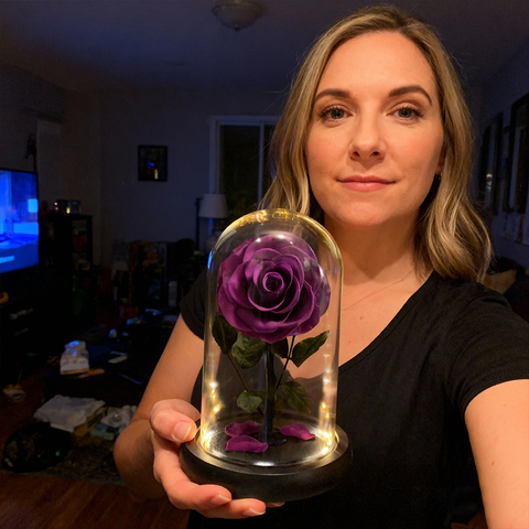 Forever Rose in Glass Dome A Memory Preserved in A Rose
