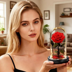 Forever Yours - Forever Rose in Glass Dome with LED Lights