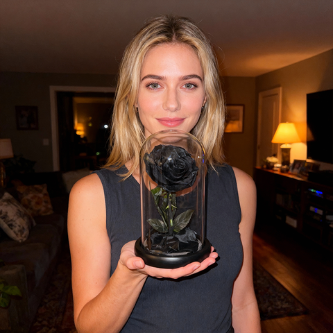 Eternal Rose in Glass Dome A Memory Preserved in a Rose