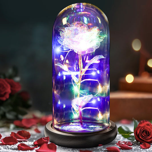 Galaxy Rose with LED Lights Anniversary Gifts 3 Days Delivery - Galaxy