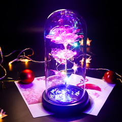 Galaxy Rose Eternal Flower with LED Lights 3 Days Delivery - Blue