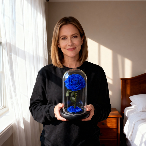 Forever Rose in Glass Dome Timeless Rose A Memory Preserved in a Rose