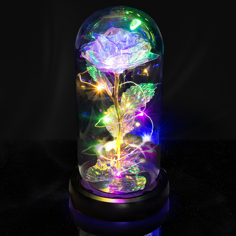 Unique Gifts for Her Galaxy Rose with LED Lights