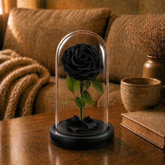 Eternal Rose in Glass Dome A Memory Preserved in a Rose
