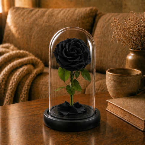 Forever Rose in Glass Dome A Memory Preserved in A Rose