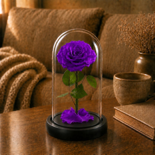 Forever Rose in Glass Dome A Memory Preserved in A Rose