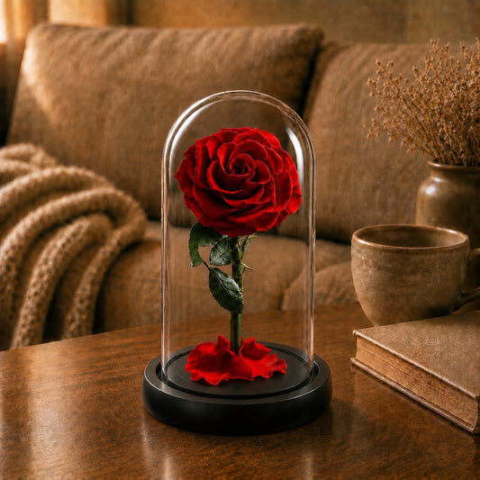 Forever Rose in Glass Dome Decoration Rose