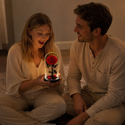 Forever Rose in Glass Dome Forever in Bloom