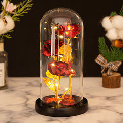 Galaxy Three Rose Ornament with LED Lights Enchanted Rose 3 Days Delivery